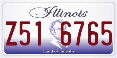 IL license plate Z516765