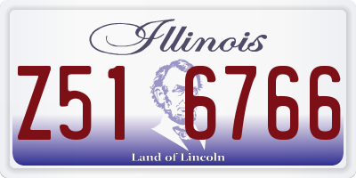 IL license plate Z516766