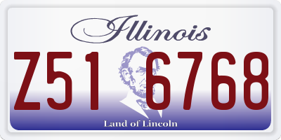 IL license plate Z516768