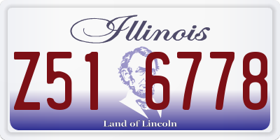 IL license plate Z516778