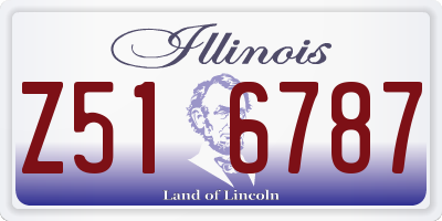 IL license plate Z516787
