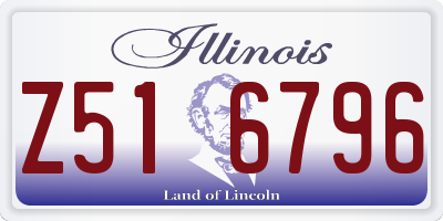 IL license plate Z516796