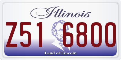 IL license plate Z516800