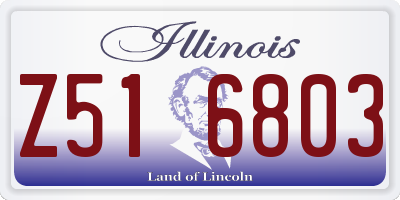 IL license plate Z516803
