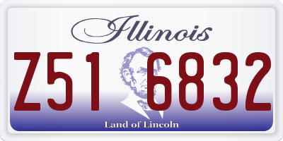 IL license plate Z516832