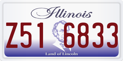 IL license plate Z516833