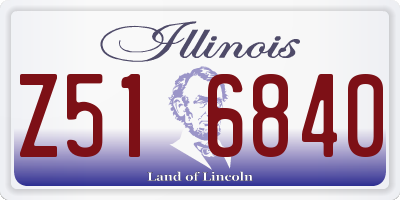 IL license plate Z516840