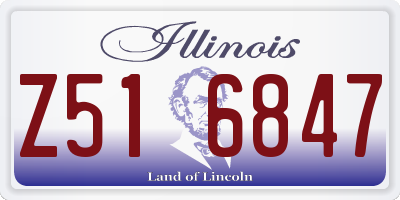 IL license plate Z516847