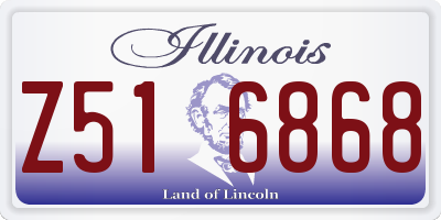 IL license plate Z516868