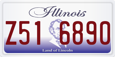 IL license plate Z516890