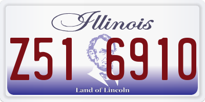 IL license plate Z516910