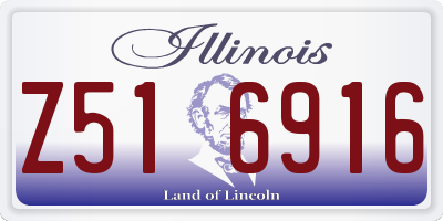 IL license plate Z516916
