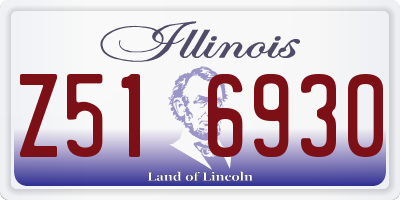 IL license plate Z516930