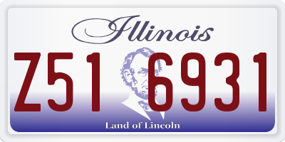IL license plate Z516931