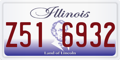 IL license plate Z516932
