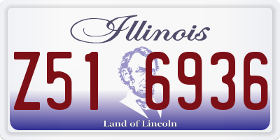 IL license plate Z516936