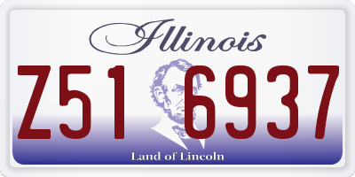 IL license plate Z516937