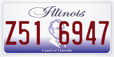 IL license plate Z516947