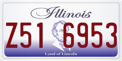 IL license plate Z516953