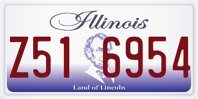 IL license plate Z516954