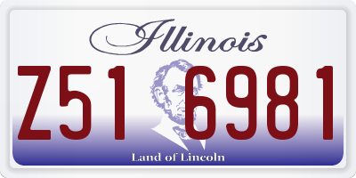 IL license plate Z516981