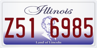 IL license plate Z516985