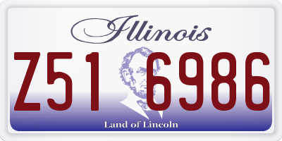 IL license plate Z516986