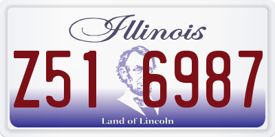 IL license plate Z516987