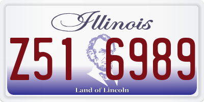 IL license plate Z516989