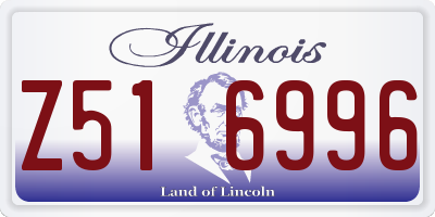 IL license plate Z516996