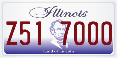 IL license plate Z517000