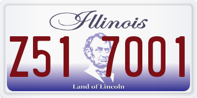 IL license plate Z517001