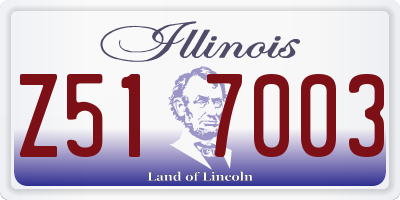 IL license plate Z517003