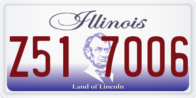 IL license plate Z517006
