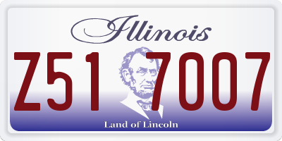 IL license plate Z517007