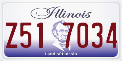 IL license plate Z517034
