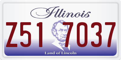 IL license plate Z517037