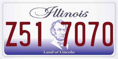IL license plate Z517070