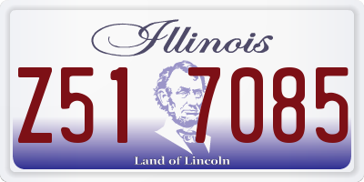 IL license plate Z517085