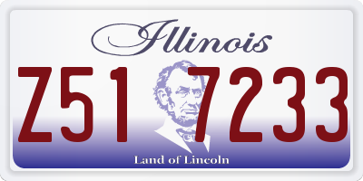 IL license plate Z517233