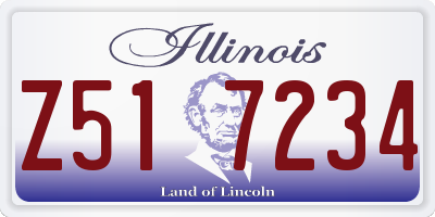 IL license plate Z517234