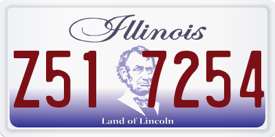 IL license plate Z517254
