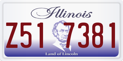 IL license plate Z517381