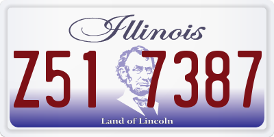 IL license plate Z517387