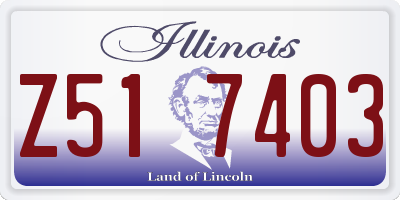 IL license plate Z517403