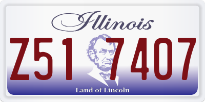 IL license plate Z517407