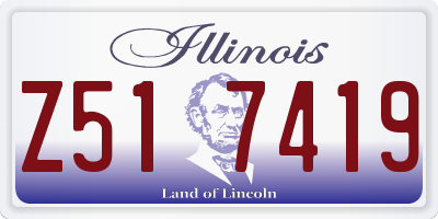 IL license plate Z517419