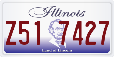 IL license plate Z517427