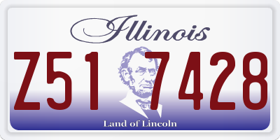 IL license plate Z517428