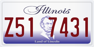 IL license plate Z517431